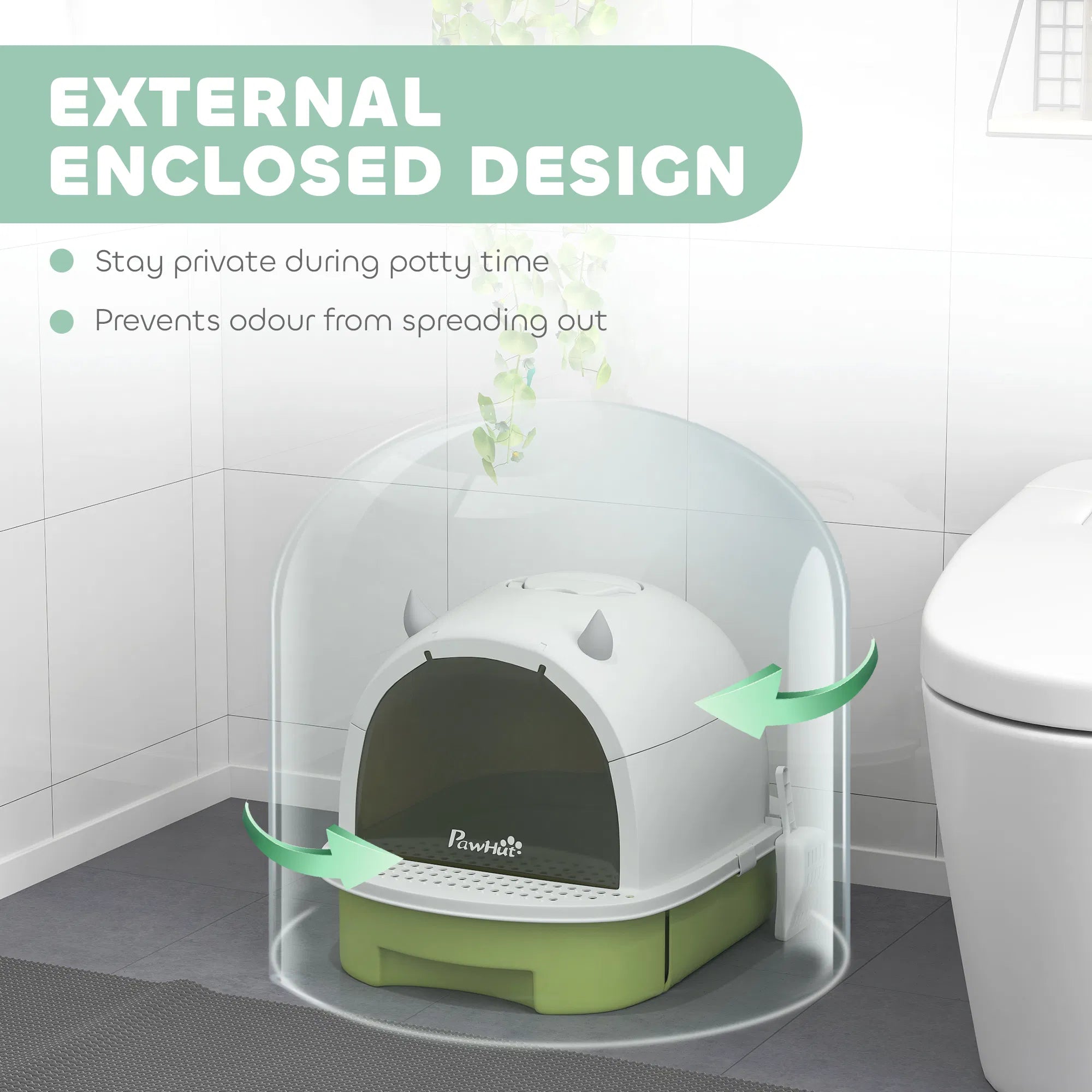 Transform Your Cat's Space with the Covered Pet Litter Box